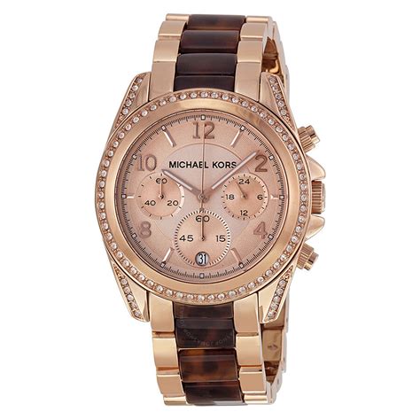 michael kors tiffany rose gold watch